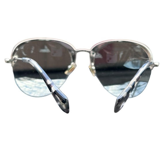 Mui Mui Gold Aviator Sunglasses with Tortoise Bows - Picture 4 of 4